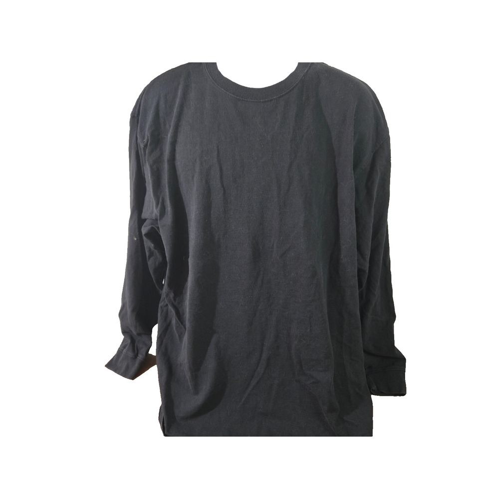 Carhartt‎ Mens Work T Shirt Black Loose Fit 2XL Long Sleeve Graphic Print